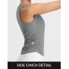imageBALEAF Womens Workout Tank Tops Sleeveless Athletic Gym Shirts Fitted Crop Tops Yoga Tennis RunningDark Gray