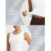 imageBALEAF Womens Workout Tank Tops Sleeveless Athletic Gym Shirts Fitted Crop Tops Yoga Tennis RunningStar White