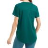 imageBALEAF Womens Running Shirts Short Sleeve Workout Tops Quick Dry Athletic TShirts Loose Fit Gym Yoga Tee UPF 50Green