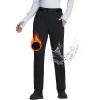 imageBALEAF Womens Snow Pants Fleece Lined Waterproof Softshell Insulated Thermal Winter Pants with Pockets Snowboarding HikingBlack