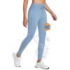 imageBALEAF Womens Thick Fleece Lined Leggings Water Resistant Zipper Pocket High Waisted Winter Snow Pants03blue