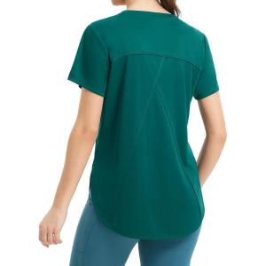 imageBALEAF Womens Running Shirts Short Sleeve Workout Tops Quick Dry Athletic TShirts Loose Fit Gym Yoga Tee UPF 50Green