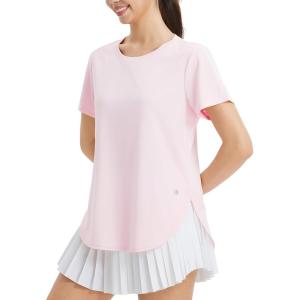 imageBALEAF Womens Running Shirts Short Sleeve Workout Tops Quick Dry Athletic TShirts Loose Fit Gym Yoga Tee UPF 50Light Pink