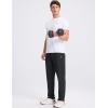 imageBALEAF Mens Running Pants Lightweight Athletic Workout Joggers with Zipper Pockets Tapered Quick Dry Sweatpants UPF50Black
