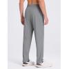 imageBALEAF Mens Running Pants Lightweight Athletic Workout Joggers with Zipper Pockets Tapered Quick Dry Sweatpants UPF50Gray