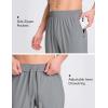 imageBALEAF Mens Running Pants Lightweight Athletic Workout Joggers with Zipper Pockets Tapered Quick Dry Sweatpants UPF50Gray