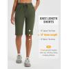 imageBALEAF Womens 13 Knee Length Hiking Shorts Quick Dry Water Resistant Lightweight Bermuda with PocketsArmy Green