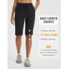 imageBALEAF Womens 13 Knee Length Hiking Shorts Quick Dry Water Resistant Lightweight Bermuda with PocketsBlack