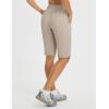 imageBALEAF Womens 13 Knee Length Hiking Shorts Quick Dry Water Resistant Lightweight Bermuda with PocketsKhaki