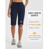 imageBALEAF Womens 13 Knee Length Hiking Shorts Quick Dry Water Resistant Lightweight Bermuda with PocketsNavy Blue