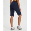 imageBALEAF Womens 13 Knee Length Hiking Shorts Quick Dry Water Resistant Lightweight Bermuda with PocketsNavy Blue
