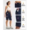imageBALEAF Womens 13 Knee Length Hiking Shorts Quick Dry Water Resistant Lightweight Bermuda with PocketsNavy Blue