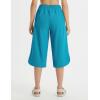 imageBALEAF Womens 17quot Capri Pants Bermuda Long Shorts Below Knee Wide Leg Lightweight Quick Dry Elastic Waist Casual for HikingGlacier Blue