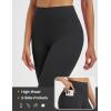 imageBALEAF Womens 17quot High Waisted Lycra Capri Leggings with Pockets Tummy Control Yoga Gym Capris PantsBlack