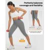 imageBALEAF Womens 17quot High Waisted Lycra Capri Leggings with Pockets Tummy Control Yoga Gym Capris PantsDark Gray