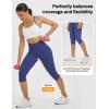 imageBALEAF Womens 17quot High Waisted Lycra Capri Leggings with Pockets Tummy Control Yoga Gym Capris PantsNavy Blue
