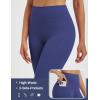 imageBALEAF Womens 17quot High Waisted Lycra Capri Leggings with Pockets Tummy Control Yoga Gym Capris PantsNavy Blue