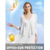 imageBALEAF Womens 34 Sleeve Swim Beach Cover Up UPF50 Bathing Suit Swimsuit Cover Up Tie Front Cropped Sun Protection Shirts Lightweight Cardigan White L