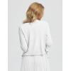 imageBALEAF Womens 34 Sleeve Swim Beach Cover Up UPF50 Bathing Suit Swimsuit Cover Up Tie Front Cropped Sun Protection Shirts Lightweight Cardigan White L