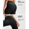 imageBALEAF Womens Capri Leggings with Pockets Tummy Control 21quot Inseam Workout Capris Yoga PantsBlack
