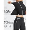 imageBALEAF Womens Leggings with Pockets for Yoga Workout High Waisted Legging Tummy Control Petite Ankle PantsBlack
