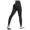 imageBALEAF Womens Leggings with Pockets for Yoga Workout High Waisted Legging Tummy Control Petite Ankle PantsBlack