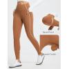 imageBALEAF Womens Leggings with Pockets for Yoga Workout High Waisted Legging Tummy Control Petite Ankle PantsCaramel