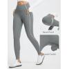 imageBALEAF Womens Leggings with Pockets for Yoga Workout High Waisted Legging Tummy Control Petite Ankle PantsGraphite Gray