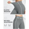 imageBALEAF Womens Leggings with Pockets for Yoga Workout High Waisted Legging Tummy Control Petite Ankle PantsGraphite Gray