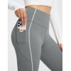 imageBALEAF Womens Leggings with Pockets for Yoga Workout High Waisted Legging Tummy Control Petite Ankle PantsGraphite Gray