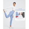 imageBALEAF Womens Leggings with Pockets for Yoga Workout High Waisted Legging Tummy Control Petite Ankle PantsSwallowtail Blue