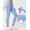 imageBALEAF Womens Leggings with Pockets for Yoga Workout High Waisted Legging Tummy Control Petite Ankle PantsSwallowtail Blue