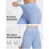 imageBALEAF Womens Leggings with Pockets for Yoga Workout High Waisted Legging Tummy Control Petite Ankle PantsSwallowtail Blue