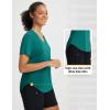 imageBALEAF Womens Short Sleeve Shirts UPF 50 Sun Shirt V Neck UV Workout Moisture Wicking Quick Dry Fit TShirtsGreen