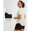 imageBALEAF Womens Short Sleeve Shirts UPF 50 Sun Shirt V Neck UV Workout Moisture Wicking Quick Dry Fit TShirtsLight Brown