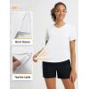 imageBALEAF Womens Short Sleeve Shirts UPF 50 Sun Shirt V Neck UV Workout Moisture Wicking Quick Dry Fit TShirtsWhite