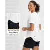 imageBALEAF Womens Short Sleeve Shirts UPF 50 Sun Shirt V Neck UV Workout Moisture Wicking Quick Dry Fit TShirtsWhite
