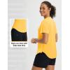 imageBALEAF Womens Short Sleeve Shirts UPF 50 Sun Shirt V Neck UV Workout Moisture Wicking Quick Dry Fit TShirtsYellow