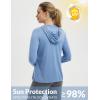 imageBALEAF Womens UPF 50 Sun Protection Shirts SPF Jacket UV Cooling Hoodie Long Sleeve Summer Clothing for Outdoor HikingHeather Blue