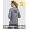 imageBALEAF Womens UPF 50 Sun Protection Shirts SPF Jacket UV Cooling Hoodie Long Sleeve Summer Clothing for Outdoor HikingHeather Light Gray