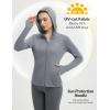 imageBALEAF Womens UPF 50 Sun Protection Shirts SPF Jacket UV Cooling Hoodie Long Sleeve Summer Clothing for Outdoor HikingHeather Light Gray