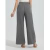 imageBALEAF Womens Wide Leg Swim Pants UPF50 Long Beach Pants High Waisted Lightweight Quick Dry Flowy Swim Capris with PocketsDark Gray