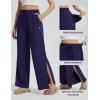 imageBALEAF Womens Wide Leg Swim Pants UPF50 Long Beach Pants High Waisted Lightweight Quick Dry Flowy Swim Capris with PocketsNavy Blue