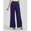 imageBALEAF Womens Wide Leg Swim Pants UPF50 Long Beach Pants High Waisted Lightweight Quick Dry Flowy Swim Capris with PocketsNavy Blue
