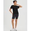 imageBALEAF Womens Workout Tops Short Sleeve Loose Fit Yoga Athletic Shirts Lightweight Moisture Wicking Running TopBlack