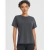 imageBALEAF Womens Workout Tops Short Sleeve Loose Fit Yoga Athletic Shirts Lightweight Moisture Wicking Running TopGrey