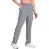 imageBALEAF Mens Running Pants Lightweight Athletic Workout Joggers with Zipper Pockets Tapered Quick Dry Sweatpants UPF50Gray
