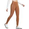 imageBALEAF Womens Leggings with Pockets for Yoga Workout High Waisted Legging Tummy Control Petite Ankle PantsCaramel