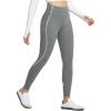imageBALEAF Womens Leggings with Pockets for Yoga Workout High Waisted Legging Tummy Control Petite Ankle PantsGraphite Gray