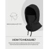 imageBALEAF Fleece Balaclava Face MaskThermal Ski Mask for Men and WomenWinter Hats Face Cover Hood Cold Weather Gear 2 SizeBlack
